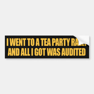 Tea Party Rally - Anti Obama Bumper Sticker
