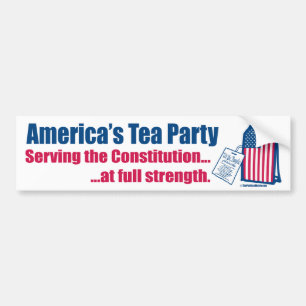 Tea Party Serving the Constitution Bumper Sticker