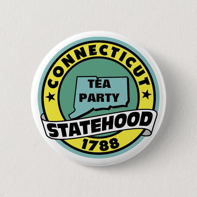 TEA PARTY STATE 6 CM ROUND BADGE (Front)