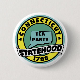 TEA PARTY STATE 6 CM ROUND BADGE