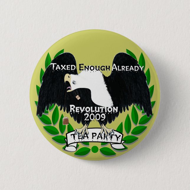TEA Party Supplies 6 Cm Round Badge (Front)