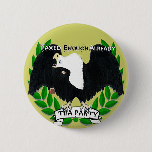 TEA Party Supplies 6 Cm Round Badge