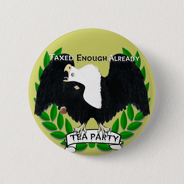 TEA Party Supplies 6 Cm Round Badge (Front)