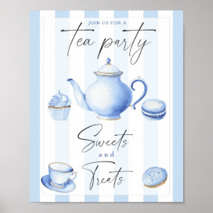 Tea Party - sweets and treats baby shower Poster