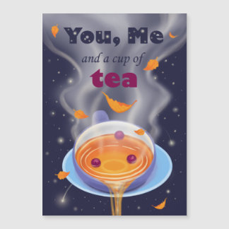 Tea Party Tea Cup Tea Time Magnetic Invitation