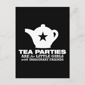 tea party - tea parties are for little girls postcard