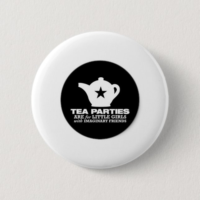 tea_party_tea_parties_are_for_little_girls_sticker 6 cm round badge (Front)
