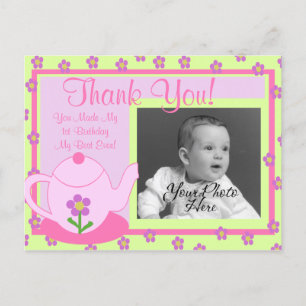 Tea Party Thank You Postcard