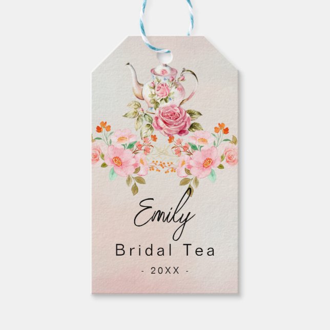 Tea Party Theme Gift Tags (Front)