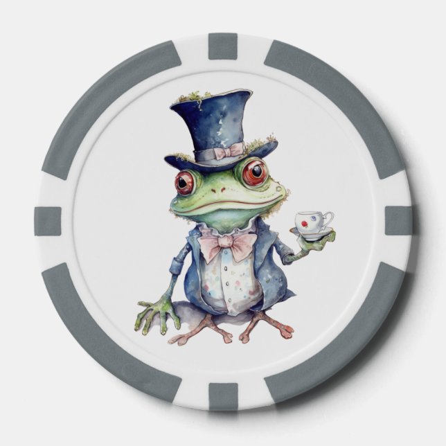Tea Party Toad in Top Hat Poker Chips (Front)