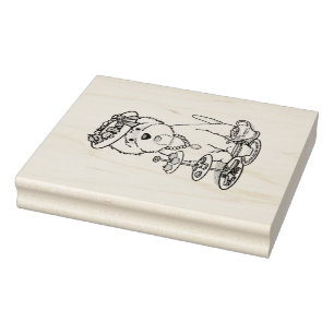 Tea Party Westie - West Highland White Terrier Rubber Stamp