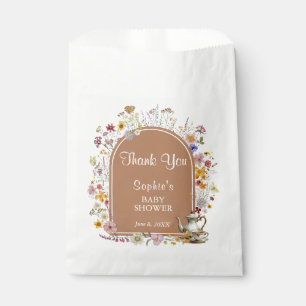 Tea Party Wildflower Baby In Bloom Baby Shower Favour Bag