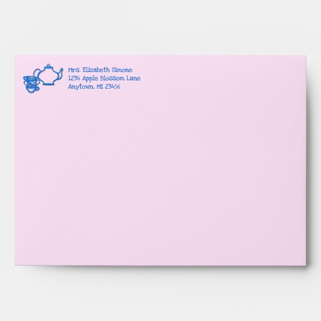 Tea Party with Kettle and Cups Envelope (Front)