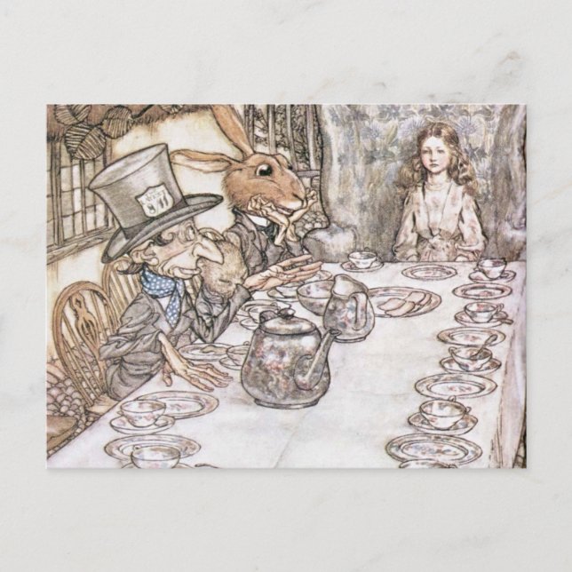 Tea Party with the Mad Hatter Postcard (Front)