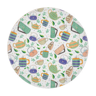 tea pattern cutting board