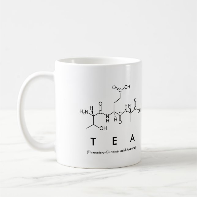 Tea peptide name mug (Left)