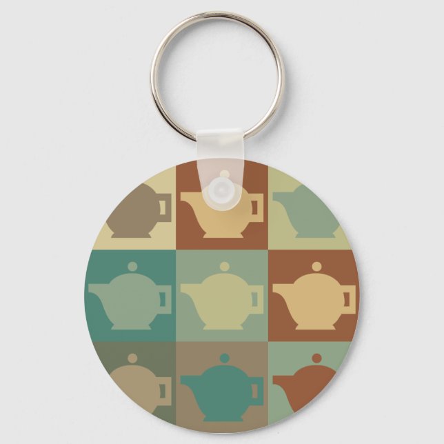 Tea Pop Art Key Ring (Front)