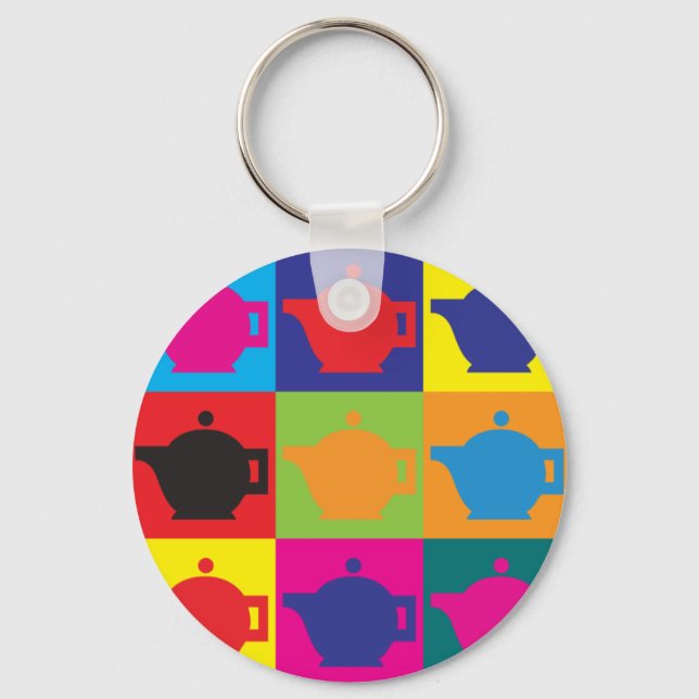 Tea Pop Art Key Ring (Front)