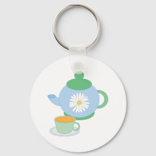 Tea Pot and Cup Key Ring
