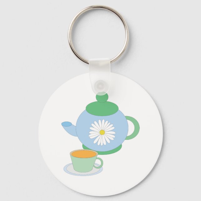 Tea Pot and Cup Key Ring (Front)