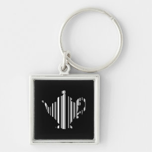 TEA POT BAR CODE Teapot Barcode Pattern Design Key Ring