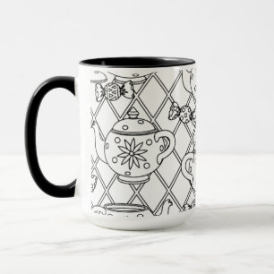 Tea Pot Doodle Mug
