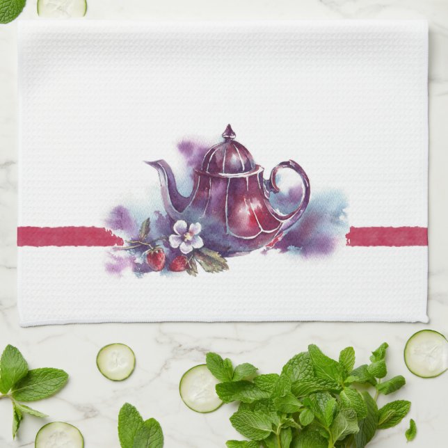 Tea Pot Kitchen Towel (Folded)