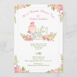 Tea Reception Shower Invitation