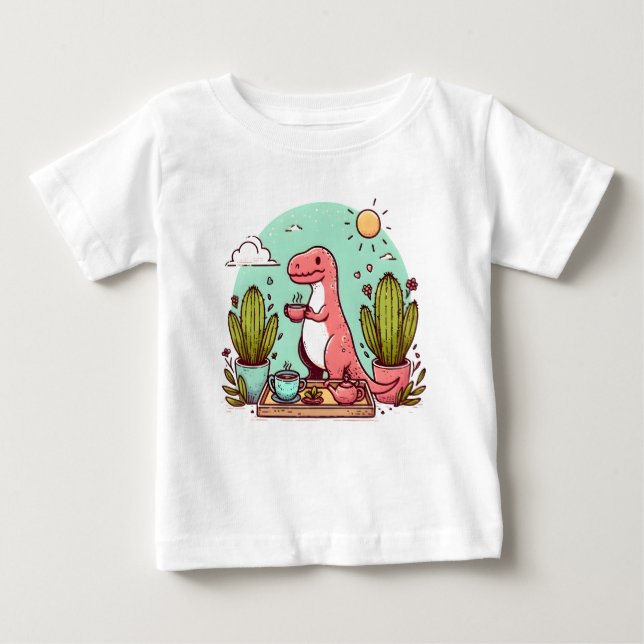Tea-Rex Cactus Charm Baby T-Shirt (Front)
