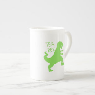 Tea rex - Choose background color Bone China Mug