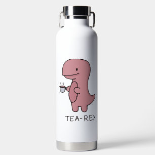 Tea-Rex, Cute Dinosaur , Funny Lover Dino Water Bottle