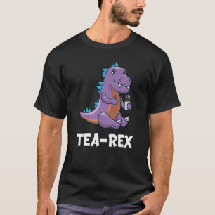Tea Rex Cute Dinosaur Reptile Animal Graphic T-Shirt