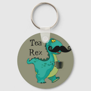 Tea- Rex Funny Dinosaur Cartoon Innuendo Key Ring