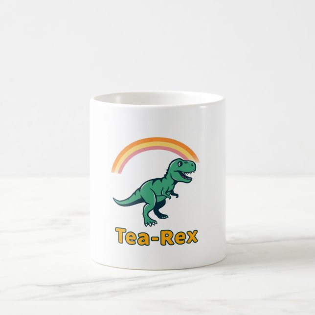 Tea-Rex Funny Tyrannosaurus Coffee Mug (Center)