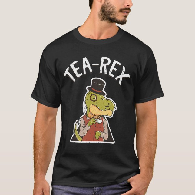 Tea Rex Teapot Tea Drink T-Shirt (Front)