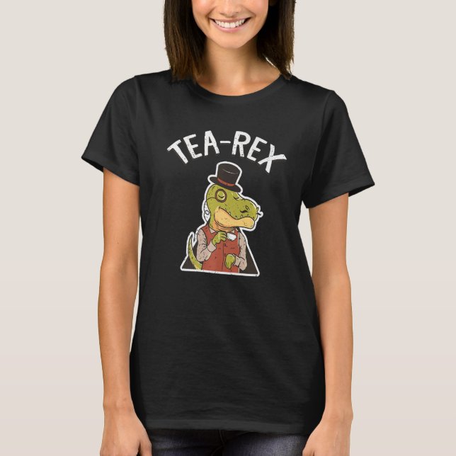 Tea Rex Teapot Tea Drink   T-Shirt (Front)