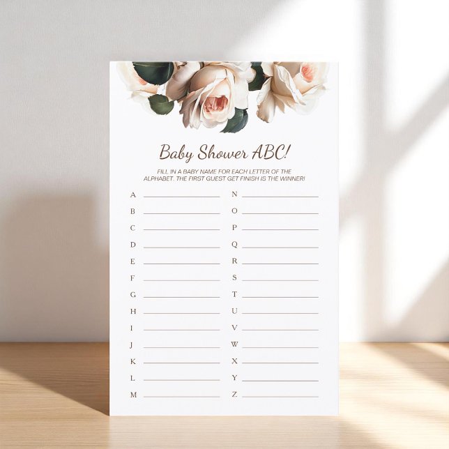 Tea Rose Baby Shower Game ABC (Tea Rose Baby Shower Game ABC)