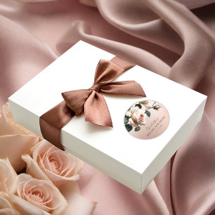 Tea Rose Bridal Shower  Classic Round Sticker