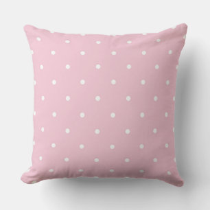 Tea Rose Pink and white dots Cushion