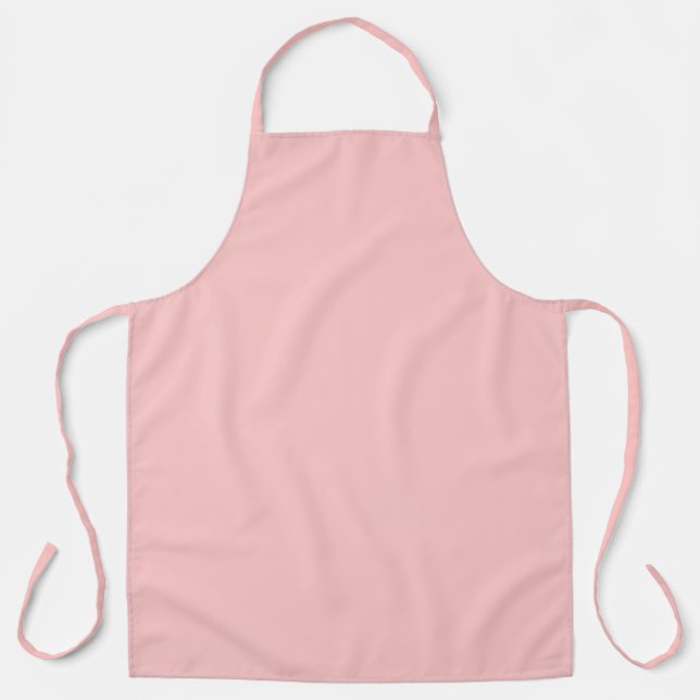 Tea Rose Pink Solid Colour Apron (Front)