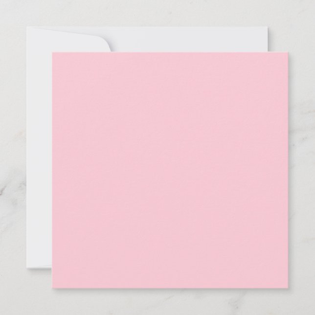 Tea Rose Pink Solid Colour Card (Front)