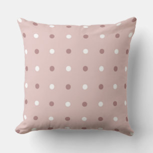 tea rose (red) and white dots cushion