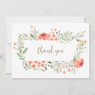 Tea Rose Thank You Card
