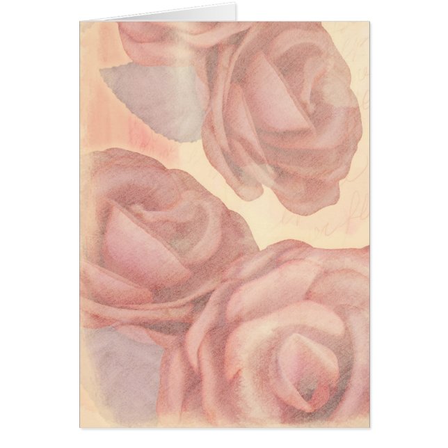Tea roses, card (Front)