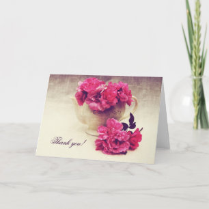 Tea roses in a tea-pot - Tea party thank you Card