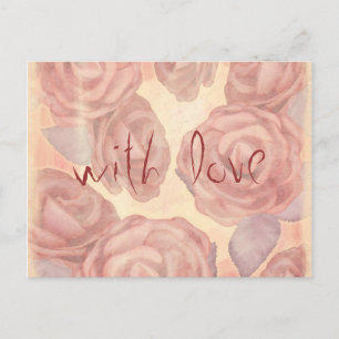 Tea roses, postcard