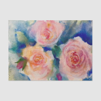 Tea Roses Shabby chic watercolour roses Tissue Paper