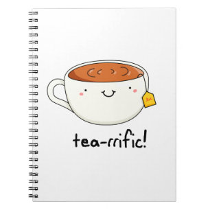 Tea-rrific Funny Cup Of Tea Pun Notebook