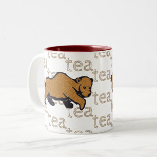 Tea Rustic Wildlife Grizzly Brown Bear Two-Tone Coffee Mug