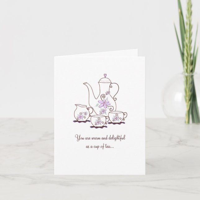 Tea Set Thank You Card (Front)